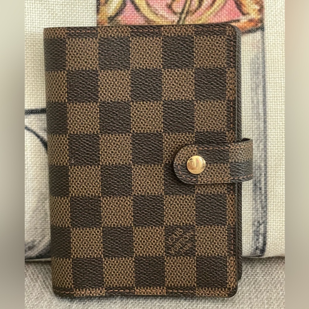 LOUIS VUITTON Damier Ebene Agenda/Passport cover PM ⭐️COA⭐️ 🍂